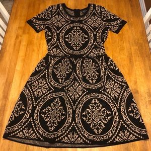 Black and gold dress